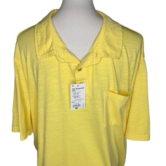 Sonoma Supersoft Short Sleeved Polo Shirt B&T 2XB Yellow Chest Pocket Tagless - Picture 4 of 7